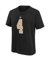 Big Boys Nike Derek Carr Black New Orleans Saints Player Name and Number T-shirt