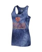 Women's Concepts Sport Navy Chicago Bears Billboard Scoop Neck Racerback Tank Top and Shorts Sleep Set