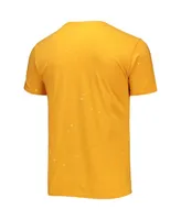 Men's Original Retro Brand Gold Southern University at New Orleans Knights Bleach Splatter T-shirt