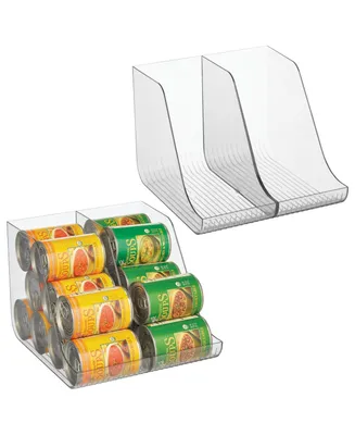 mDesign Plastic Can Organizer Bin For Kitchen and Fridge Storage, 2 Pack
