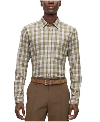 Boss by Hugo Men's Checked Regular-Fit Shirt