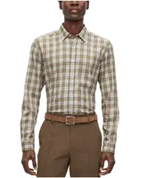 Boss by Hugo Men's Checked Regular-Fit Shirt