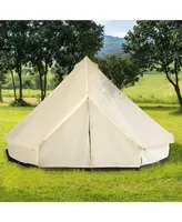 Outsunny 10-Person Waterproof Camping Tent Yurt with Unique Style, Spacious Interior, & Breathable Waterproof Design, 16' x 16' x 10'