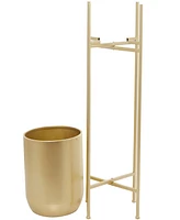 CosmoLiving Metal Planter with Removable Stand