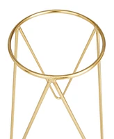 CosmoLiving Metal Planter with Removable Stand Set of 2