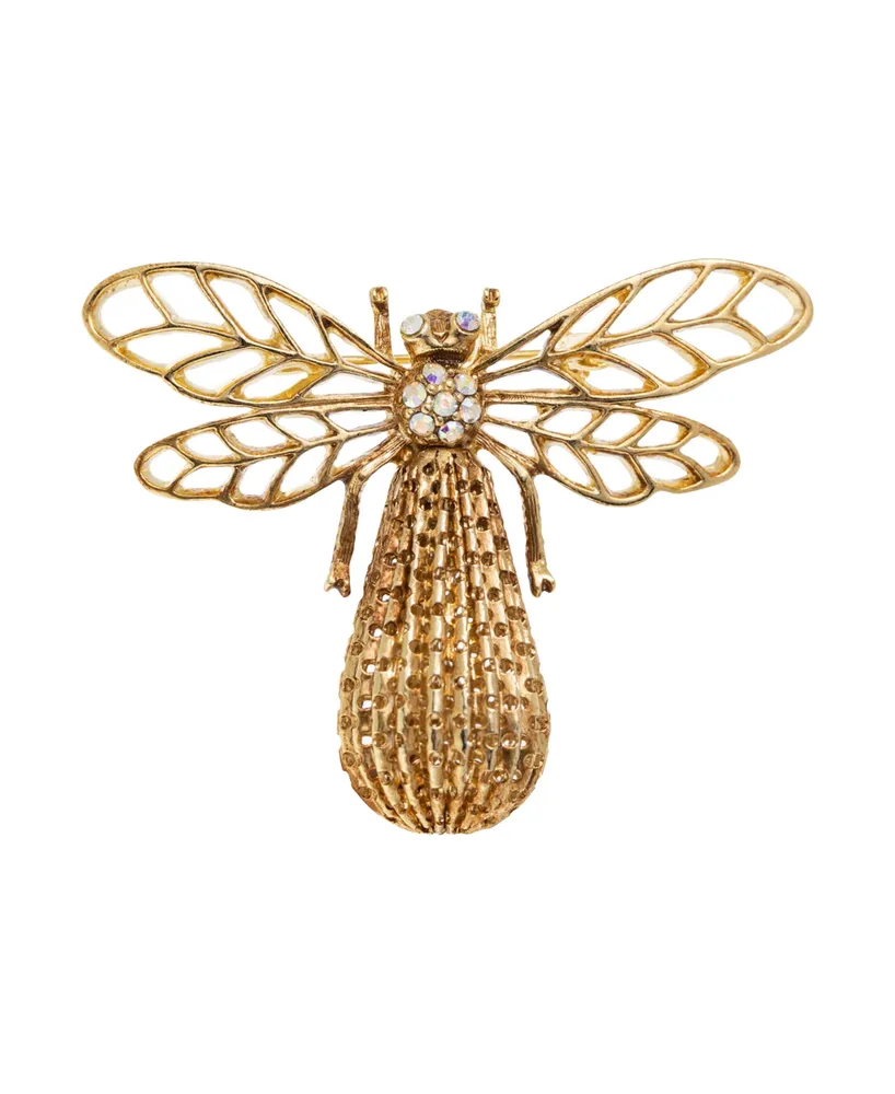 2028 Crystal Filigree Bee Pin