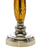 Dale Tiffany Glossy Amber Lead Crystal Table Lamp