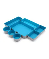 Welaxy 8 Piece Felt Drawer Organizer Set with Round Cups and Trays