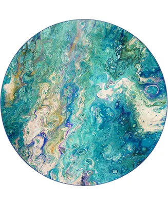 D Style Splash SPL4 8' x 8' Round Area Rug