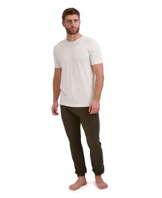 Hanes Men's Solid T-Shirt & French Terry Joggers Pajama Set
