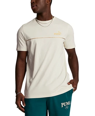 Puma Men's Essentials+ Minimal Gold Logo T-Shirt