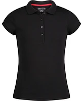 Nautica Big Girls Uniform Short Sleeve Interlock Polo Shirt