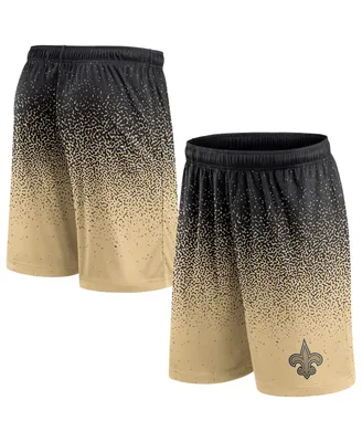 Men's Fanatics Black, Gold New Orleans Saints Ombre Shorts