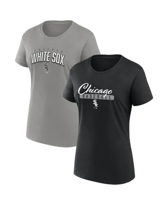 Women's Fanatics Black, Gray Chicago White Sox Fan T-shirt Combo Set