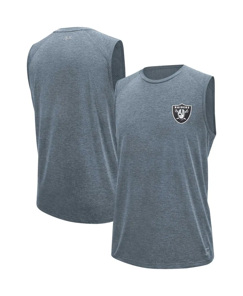 Men's Msx by Michael Strahan Gray Las Vegas Raiders Warm Up Sleeveless T-shirt