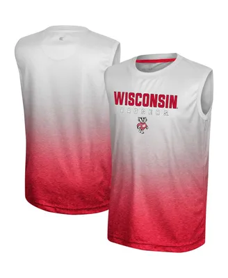 Big Boys Colosseum White, Red Wisconsin Badgers Max Tank Top