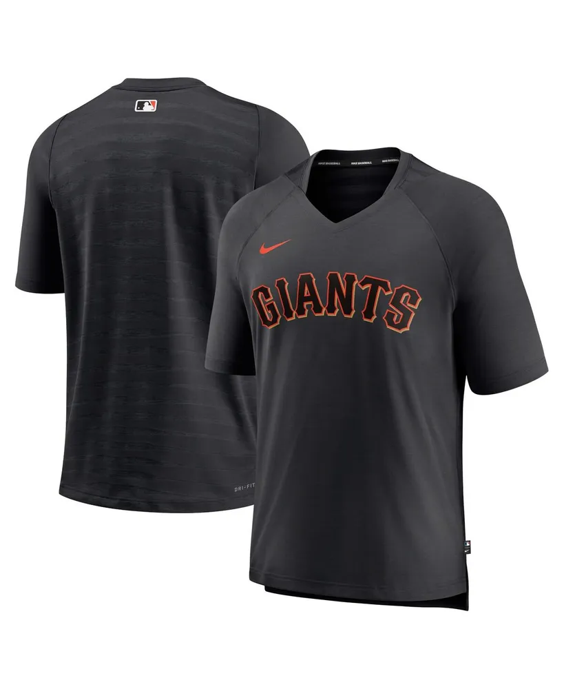 Men's Nike Black Miami Marlins Authentic Collection Pregame Raglan Performance V-Neck T-Shirt Size: Small