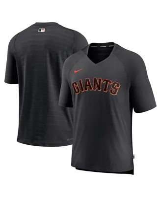 Men's Nike Black San Francisco Giants Authentic Collection Pregame Raglan Performance V-Neck T-shirt