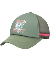 Women's Roxy Green Dig This Trucker Snapback Hat