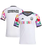 Men's adidas White La Galaxy 2023 Pride Pre-Match Top