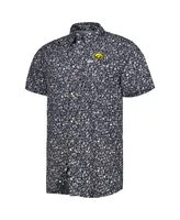 Men's Columbia Black Iowa Hawkeyes Super Slack Tide Omni-Shade Team Button-Up Shirt