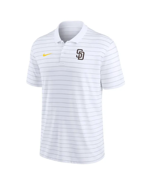 Nike Gold/Brown San Diego Padres Team Baseline Striped Performance Polo