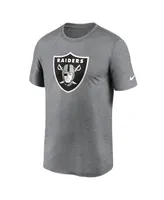 Men's Nike Heather Charcoal Las Vegas Raiders Legend Logo Performance T-shirt