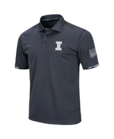 Men's Colosseum Charcoal Illinois Fighting Illini Oht Military-Inspired Appreciation Digital Camo Polo Shirt