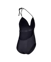 Women's G-iii 4Her by Carl Banks Black Las Vegas Raiders Full Count One-Piece Swimsuit