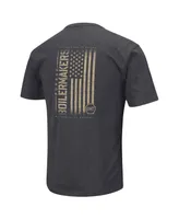 Men's Colosseum Heather Black Purdue Boilermakers Big and Tall Oht Military-Inspired Appreciation Playbook T-shirt