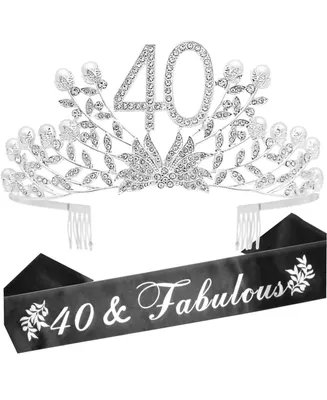 40th Birthday Sash and Tiara for Women