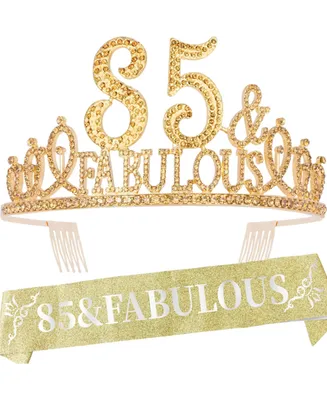 85th Birthday Gifts for Women, 85th Birthday Crown and Sash for Women, 85th Birthday Decorations for Women, 85th Birthday Party Favors, 85th Birthday