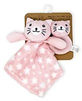 Jesse & Lulu Baby Girls Ridged Plush Blanket, 3 Piece Set