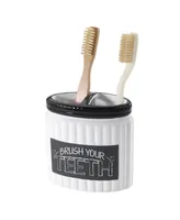 Avanti Chalk It Up Vintage Inspired Ceramic Toothbrush Holder