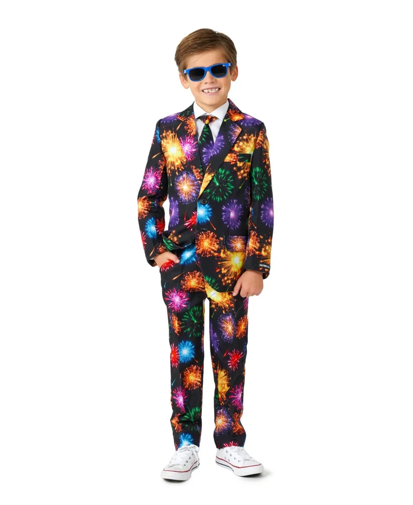 Suitmeister Big Boys Fireworks Button Closure Suit Set