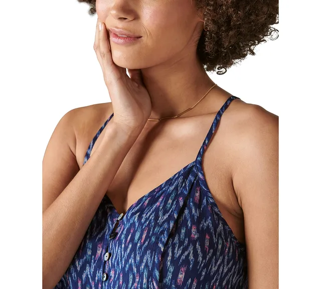 Lucky Brand Women's Printed Ruffle-Strap Bralette Swim Top