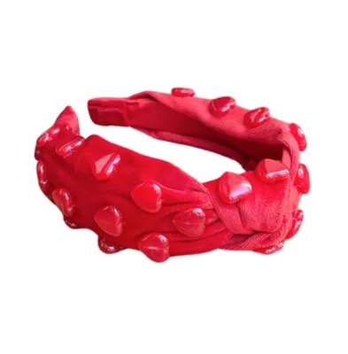 Women's Stone Quartz Traditional Knot Headband - Red