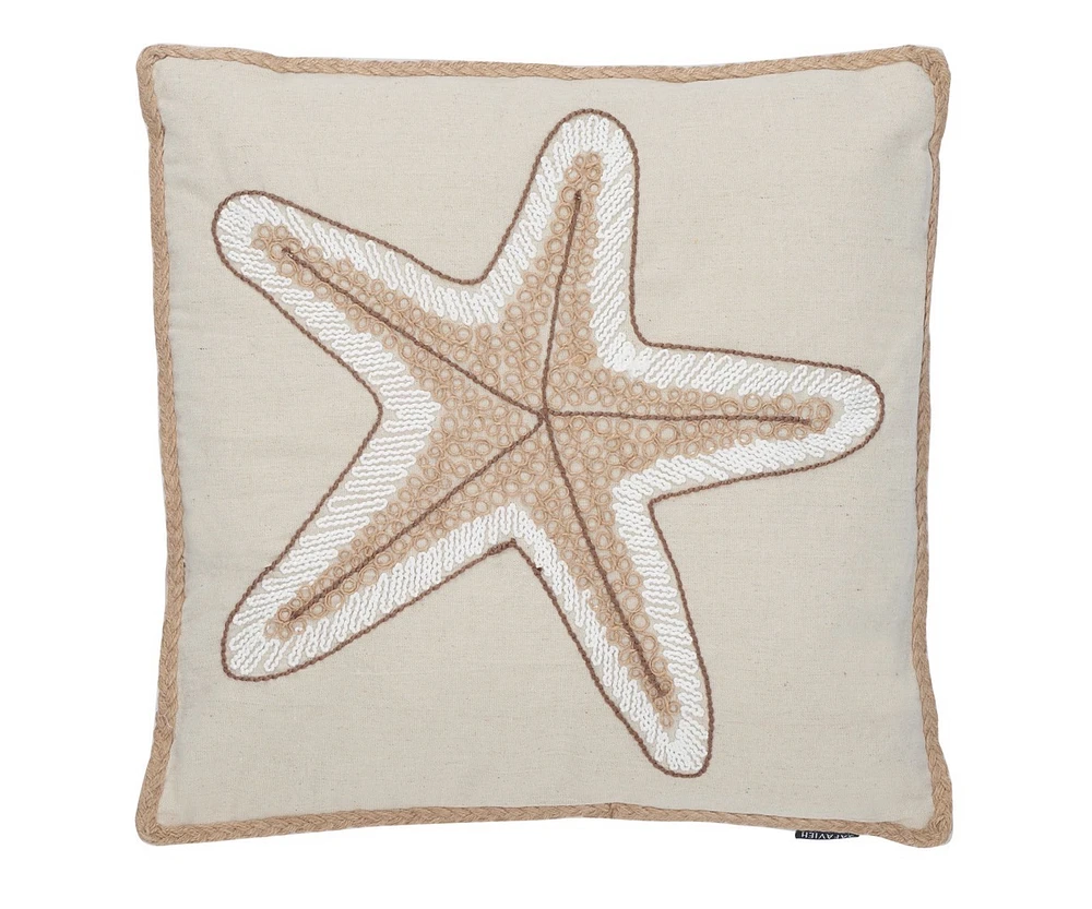 Safavieh Hema Starfish 18" x 18" Pillow