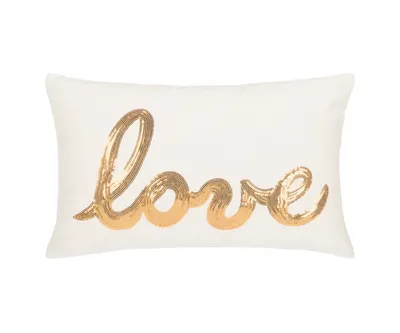 Safavieh First Comes Love 12" x 18" Pillow