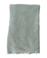 Anaya Home Stonewashed Mint Green Turkish Cotton Waffle Throw Blanket 50x70