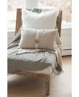 Anaya Home Olive Grey Oversized Crinkled Cuddle Blanket 80x155