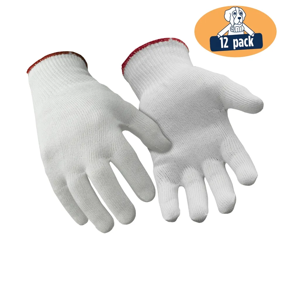 RefrigiWear Men's Moisture Wicking Thermax Gloves Liners White (Pack of 12 Pairs)