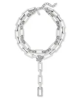 I.n.c. International Concepts Pave Link Layered Lariat Necklace, 18" + 3" extender, Created for Macy's