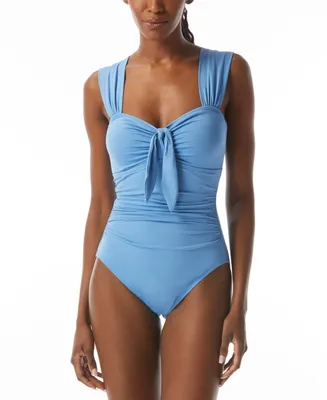 Carmen Marc Valvo Women's Front-Tie One-Piece Swimsuit