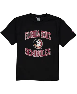 Big Boys Champion Black Florida State Seminoles Circling Team Jersey T-shirt