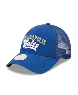 Women's New Era Royal Indianapolis Colts Team Trucker 9FORTY Snapback Hat