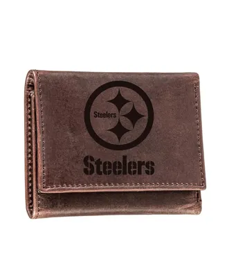 Men's Pittsburgh Steelers Leather Team Tri-Fold Wallet