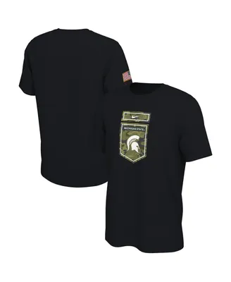 Men's Nike Black Michigan State Spartans Veterans Camo T-shirt