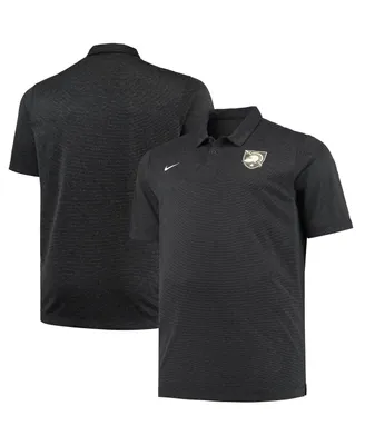 Men's Nike Heathered Black Army Knights Big and Tall Performance Polo Shirt