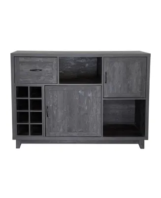 Fc Design 52"W Sideboard Storage Cabinet With Wine Racks, Storage Cabinets, Drawer, Large Dining Server Cupboard Buffet Table